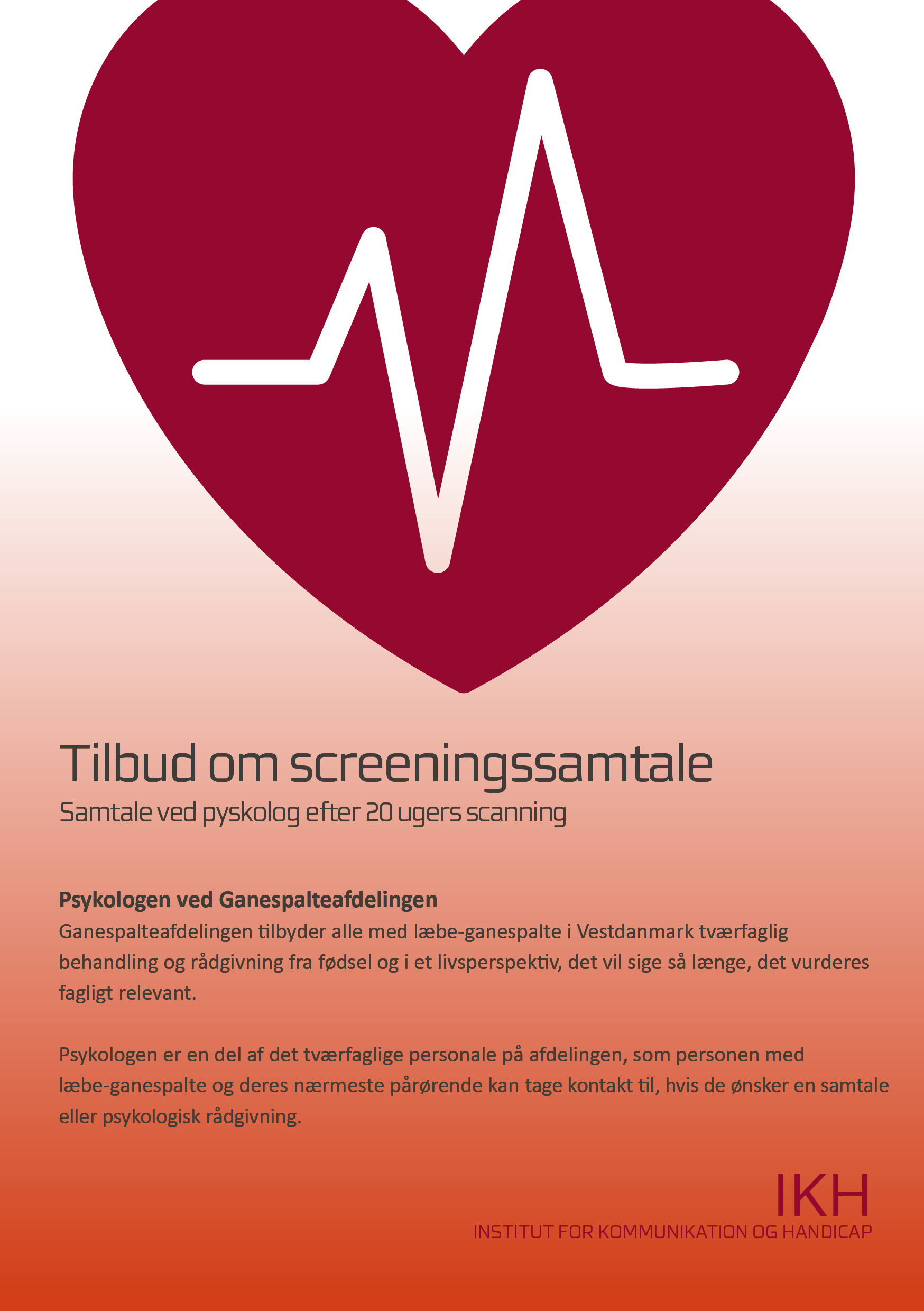 Tilbud om screeningssamtale - flyer